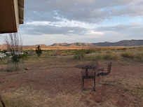From the front door!