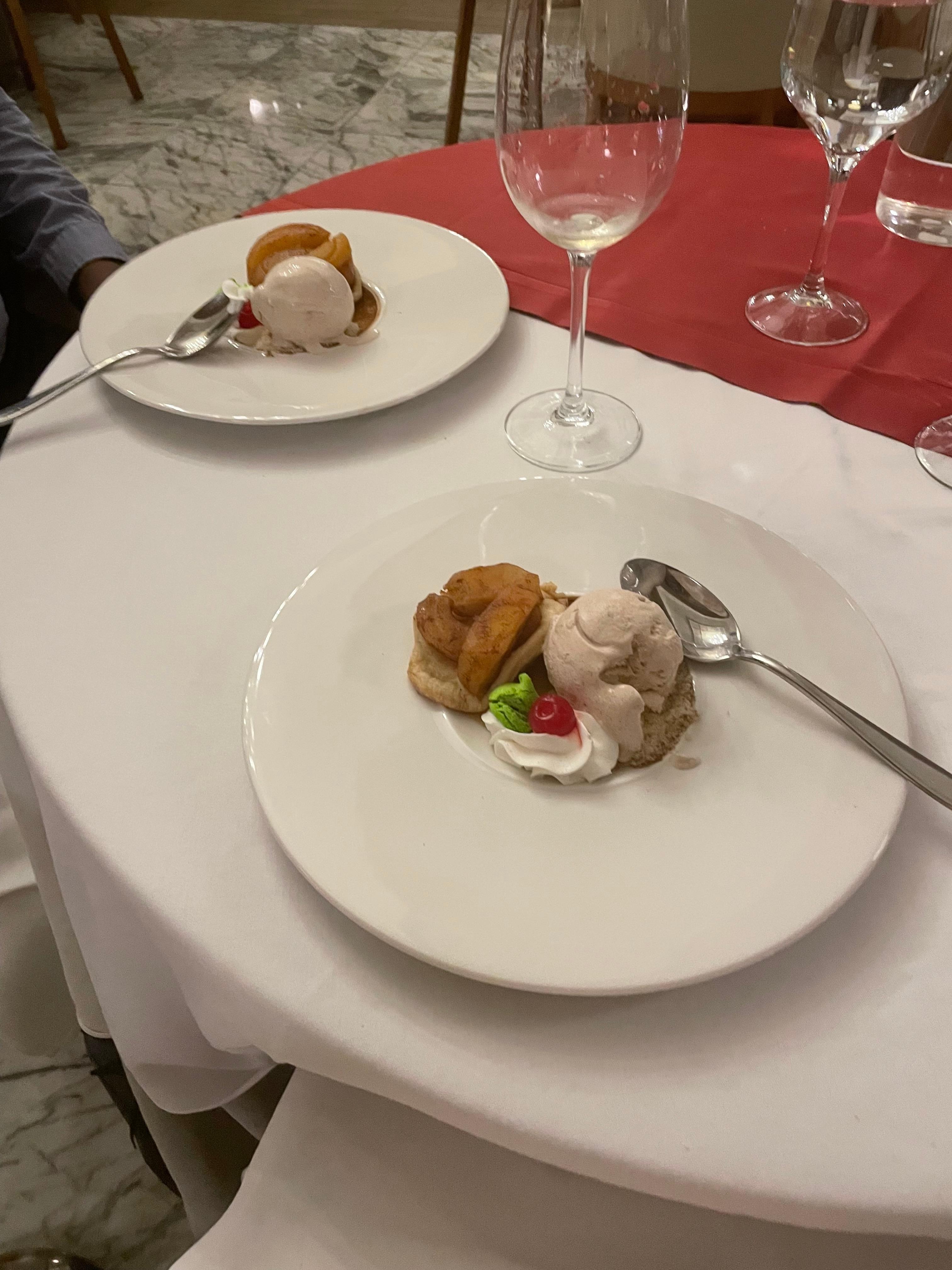 Dessert from the restaurant