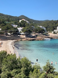 View of the beach from across the other side.