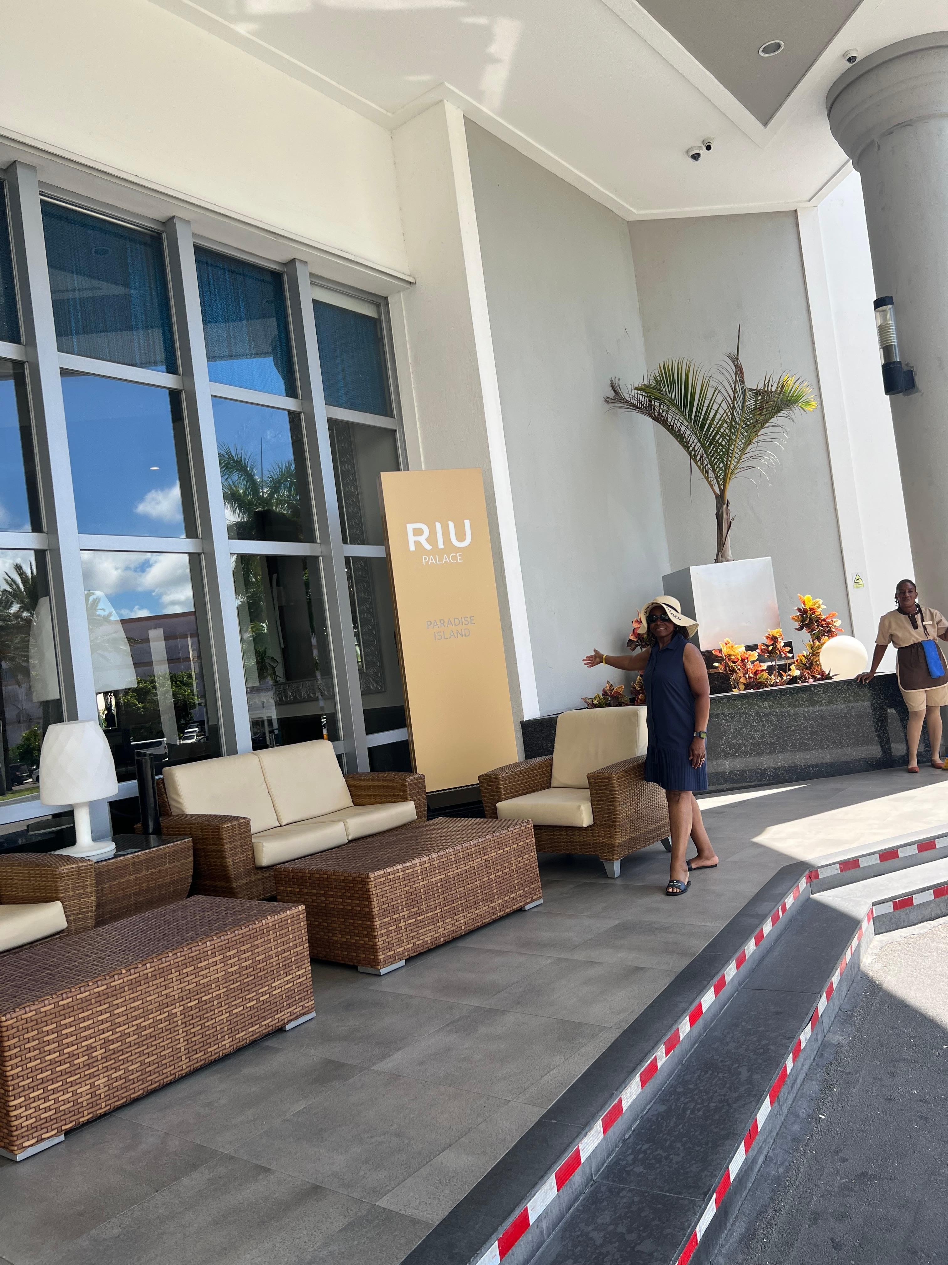 Sitting area outside of Hotel 