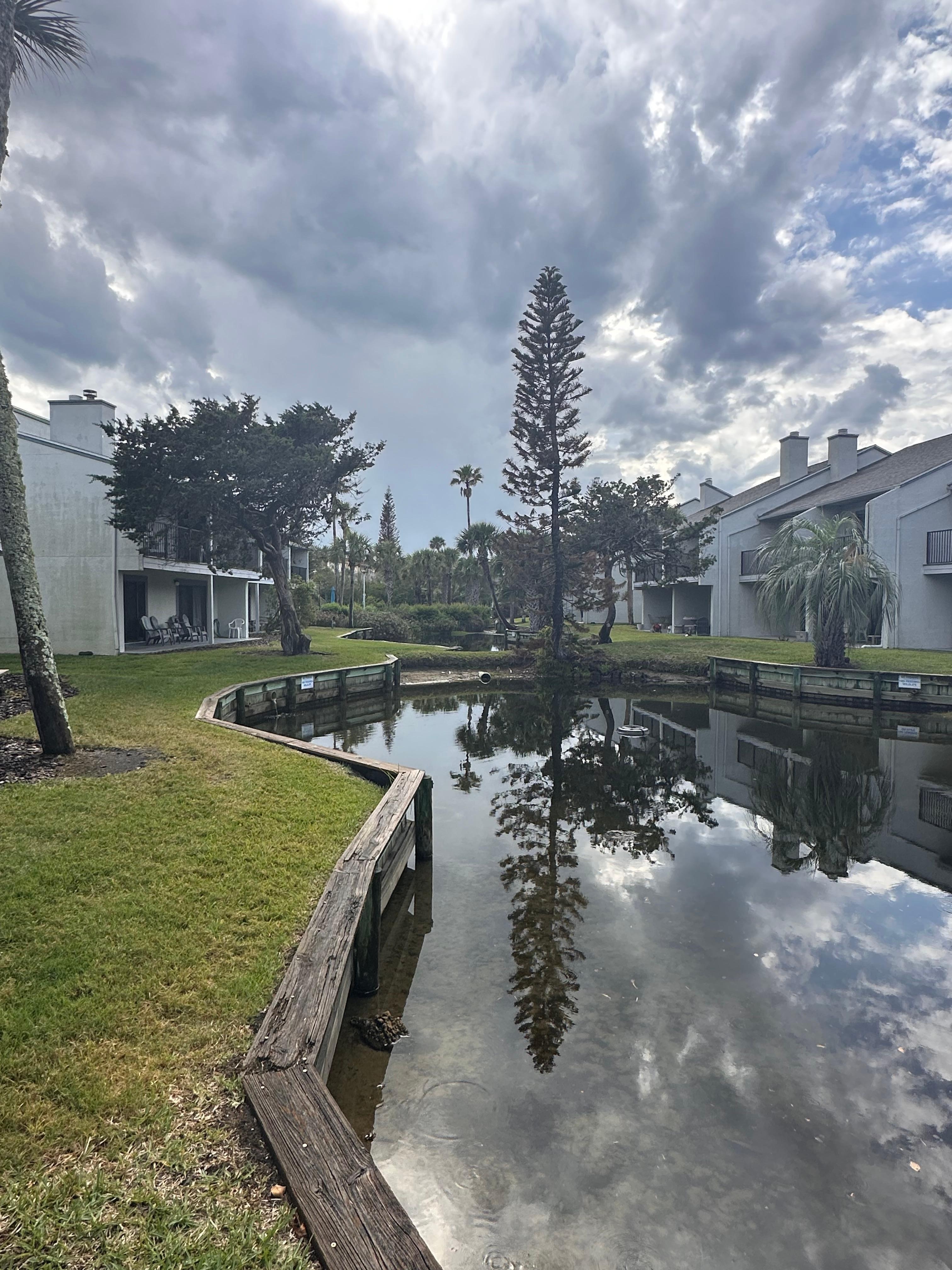 This is the view from the bridge of the condo area. 