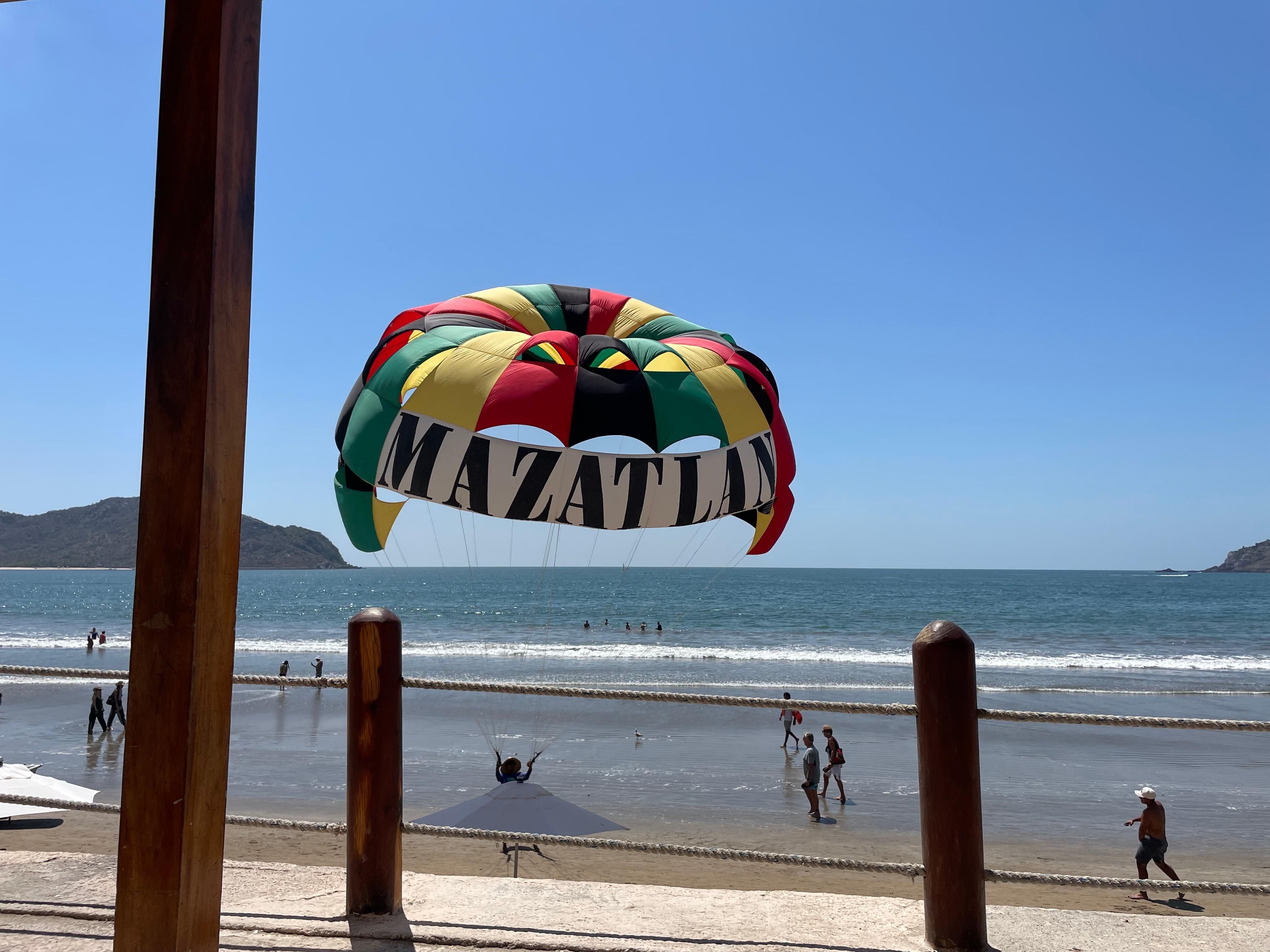 View of the beach from the pool deck 