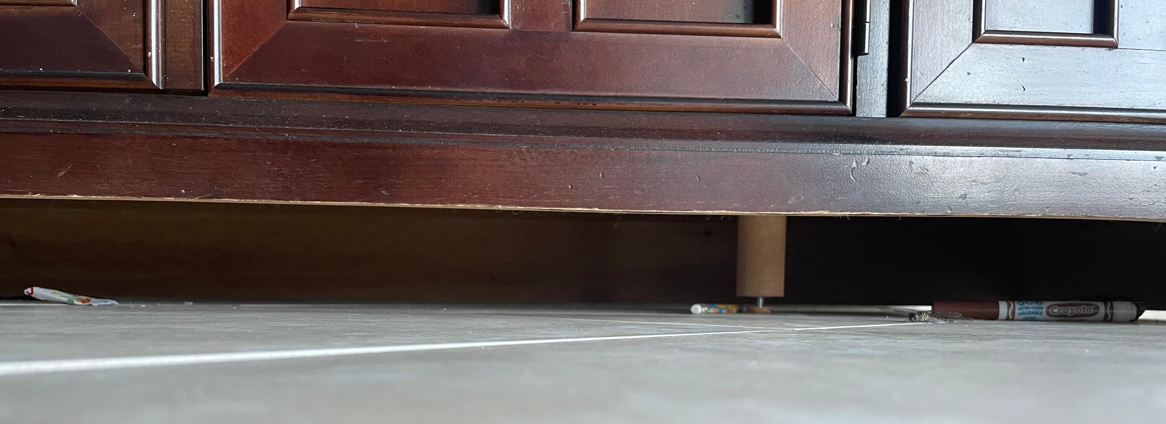 Not clean under furniture