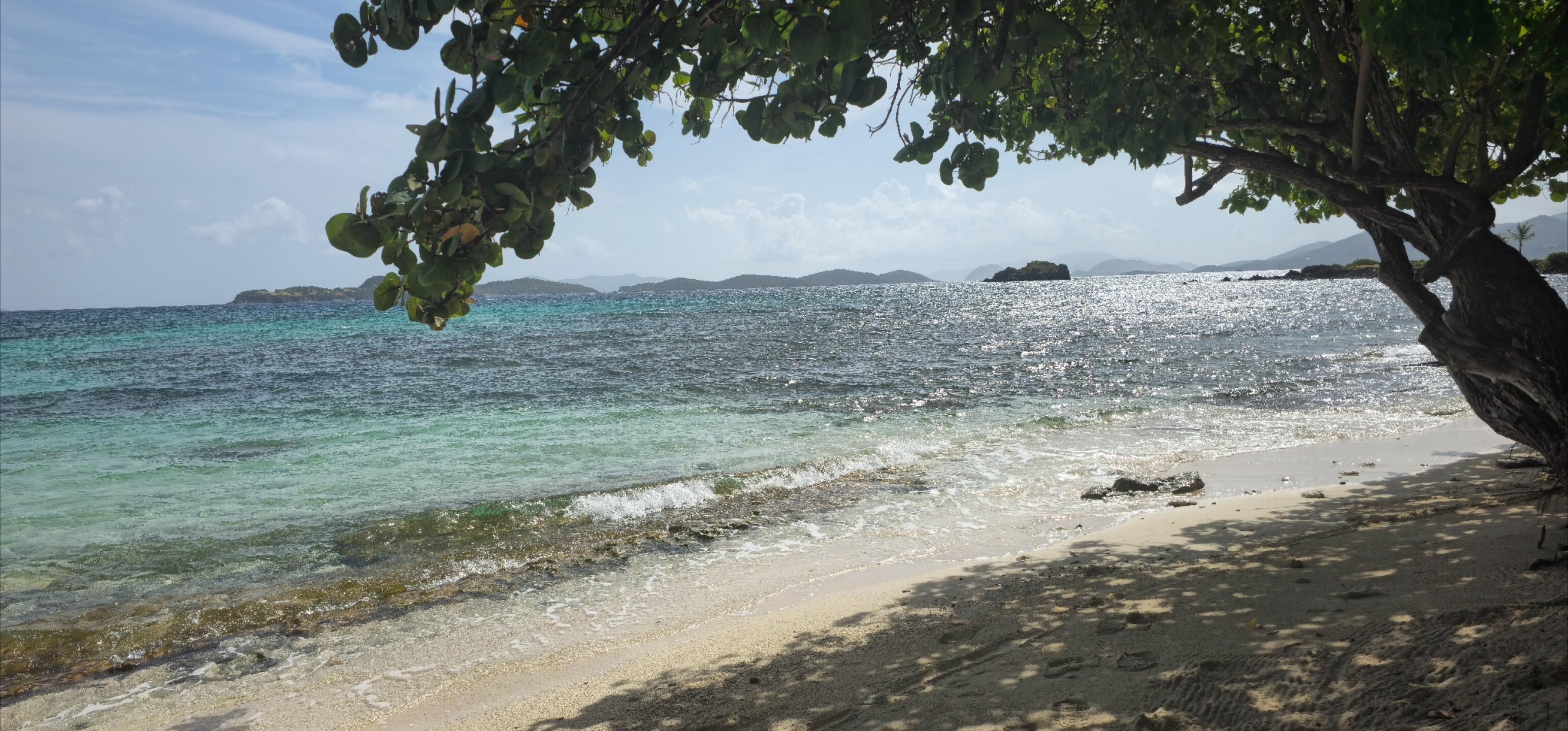 Shaded areas on the beach