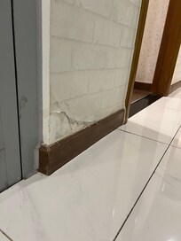 Wall paper peeled everywhere and mold