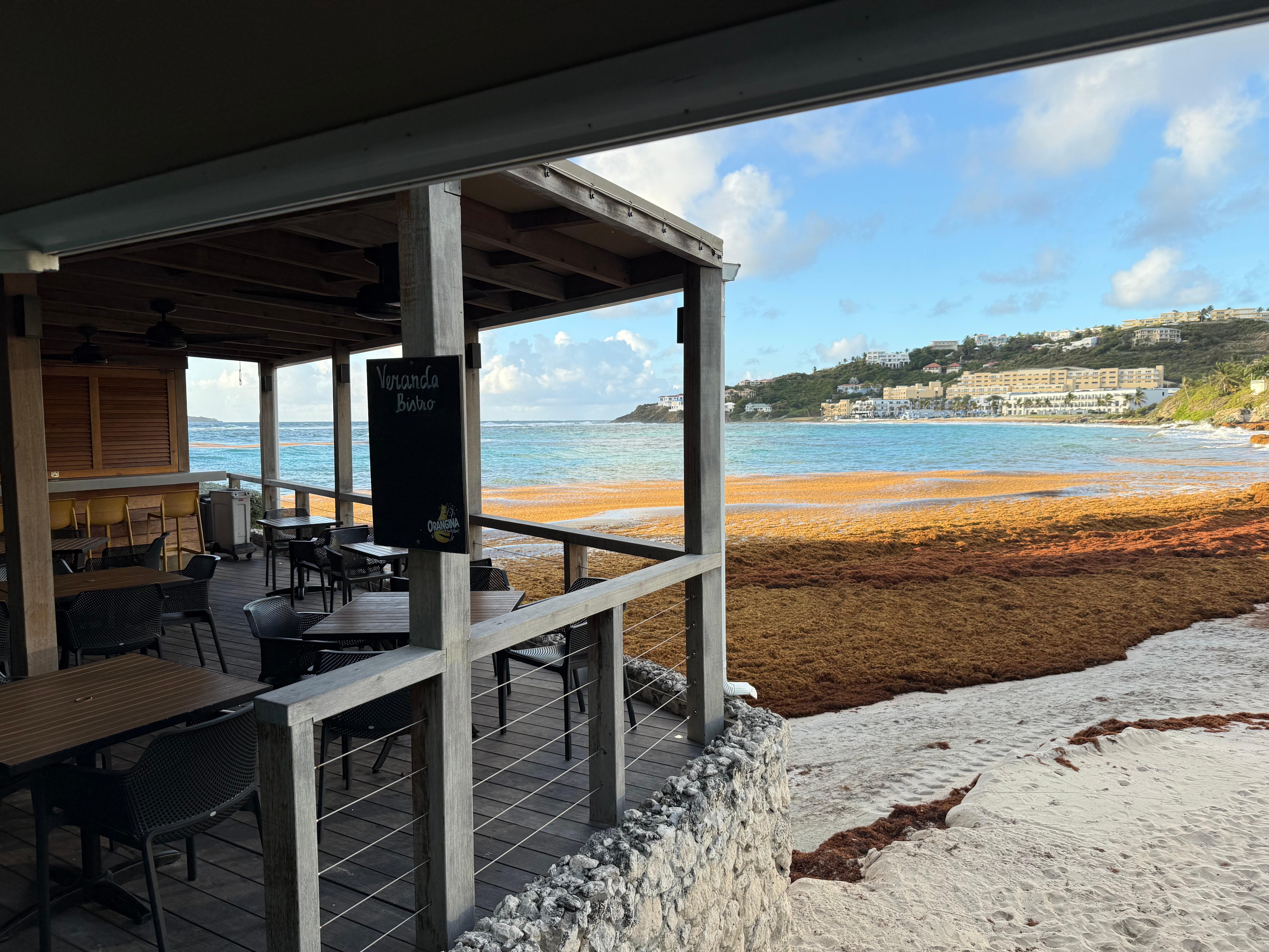 So-called beach outside the restaurant