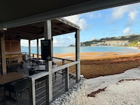 So-called beach outside the restaurant