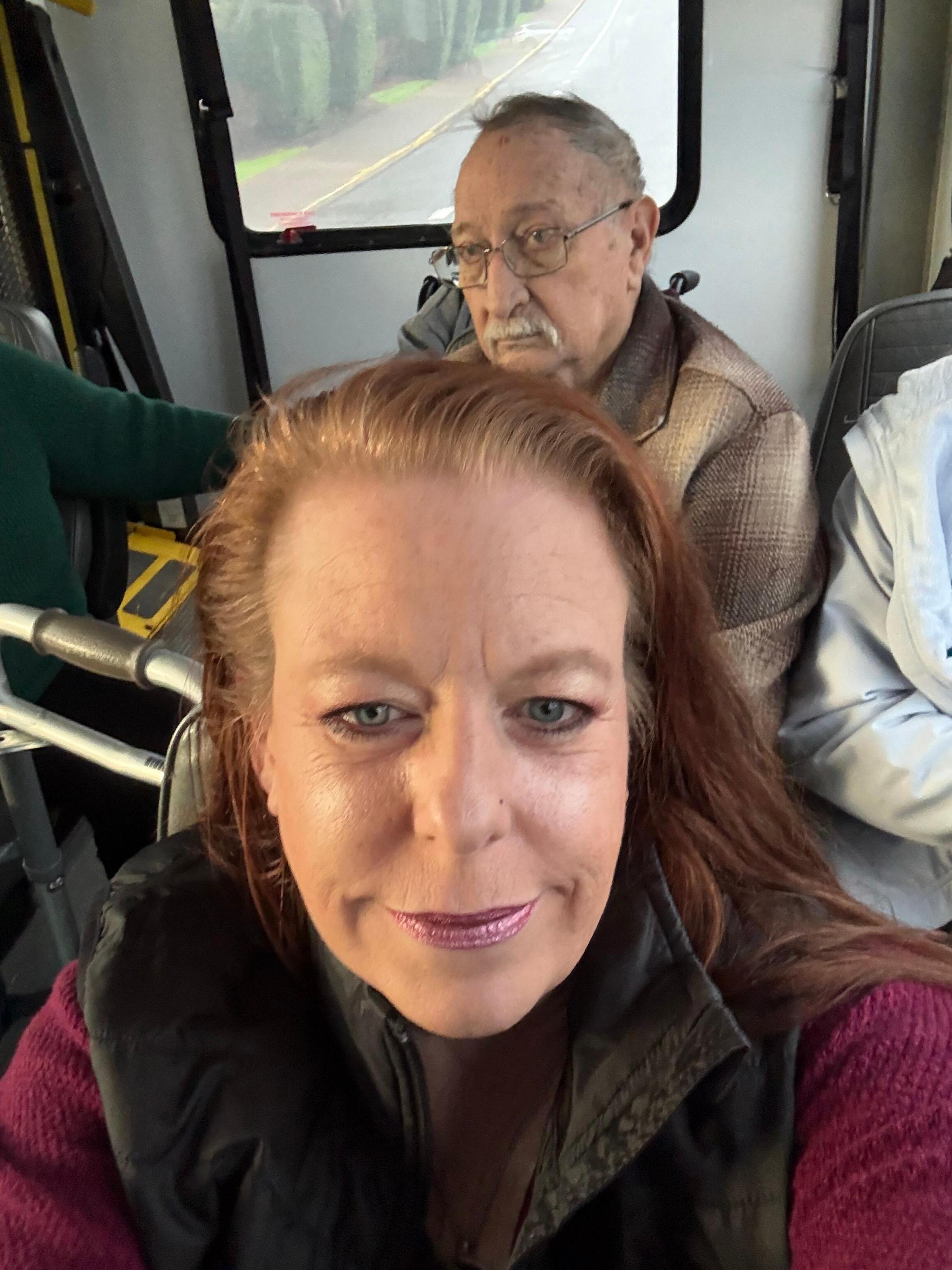 Me and my family on the casino shuttle.