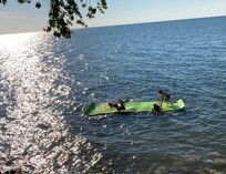 This big float was provided for lake fun.