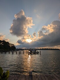 Early morning view from the dock.