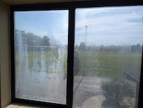 Filthy windows in our room