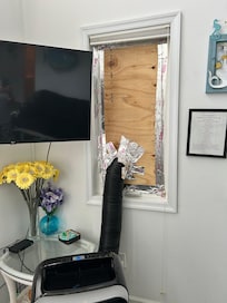 Inside living area with the initial tape