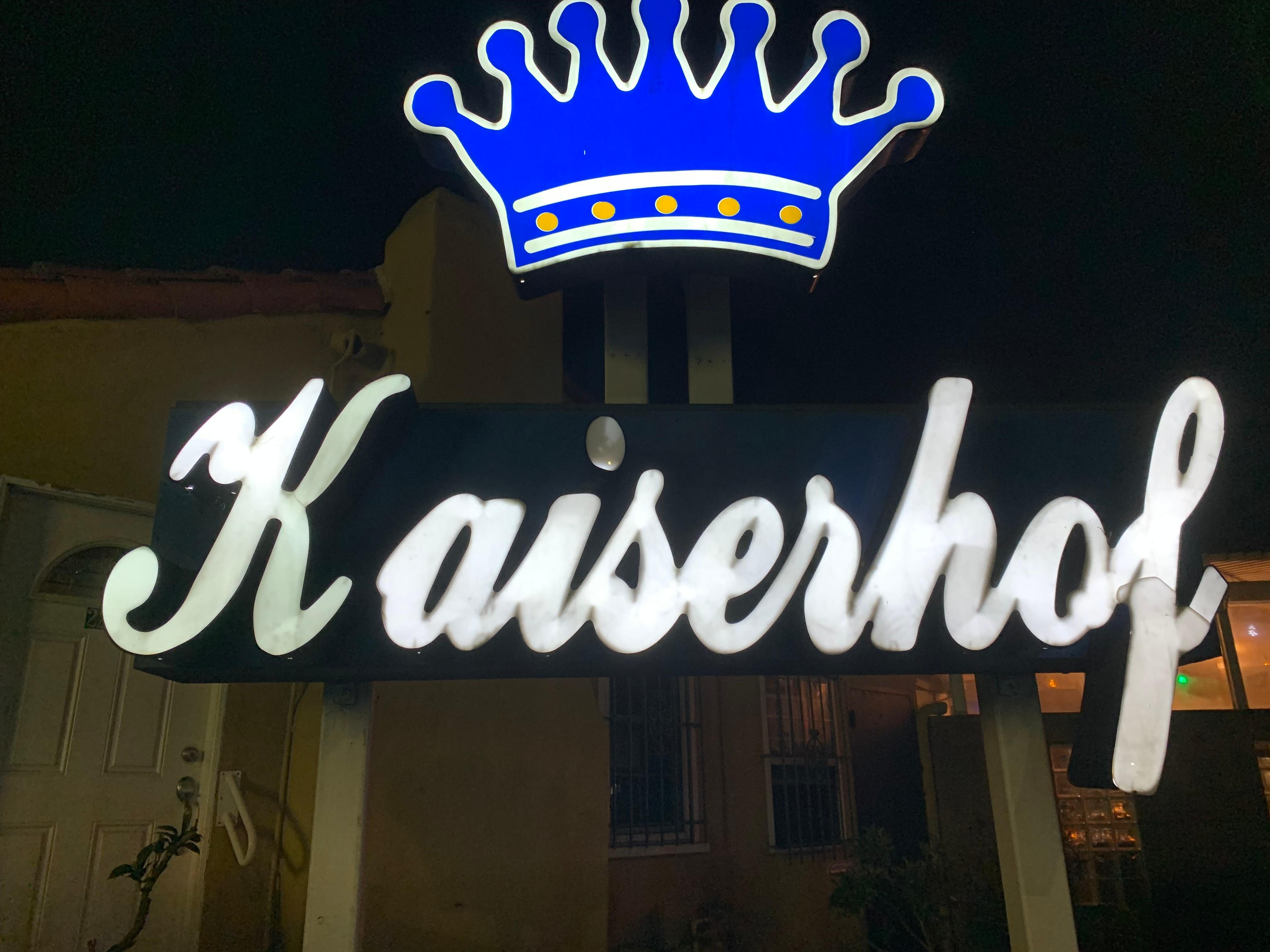 Right by the Kaiserhof restaurant 