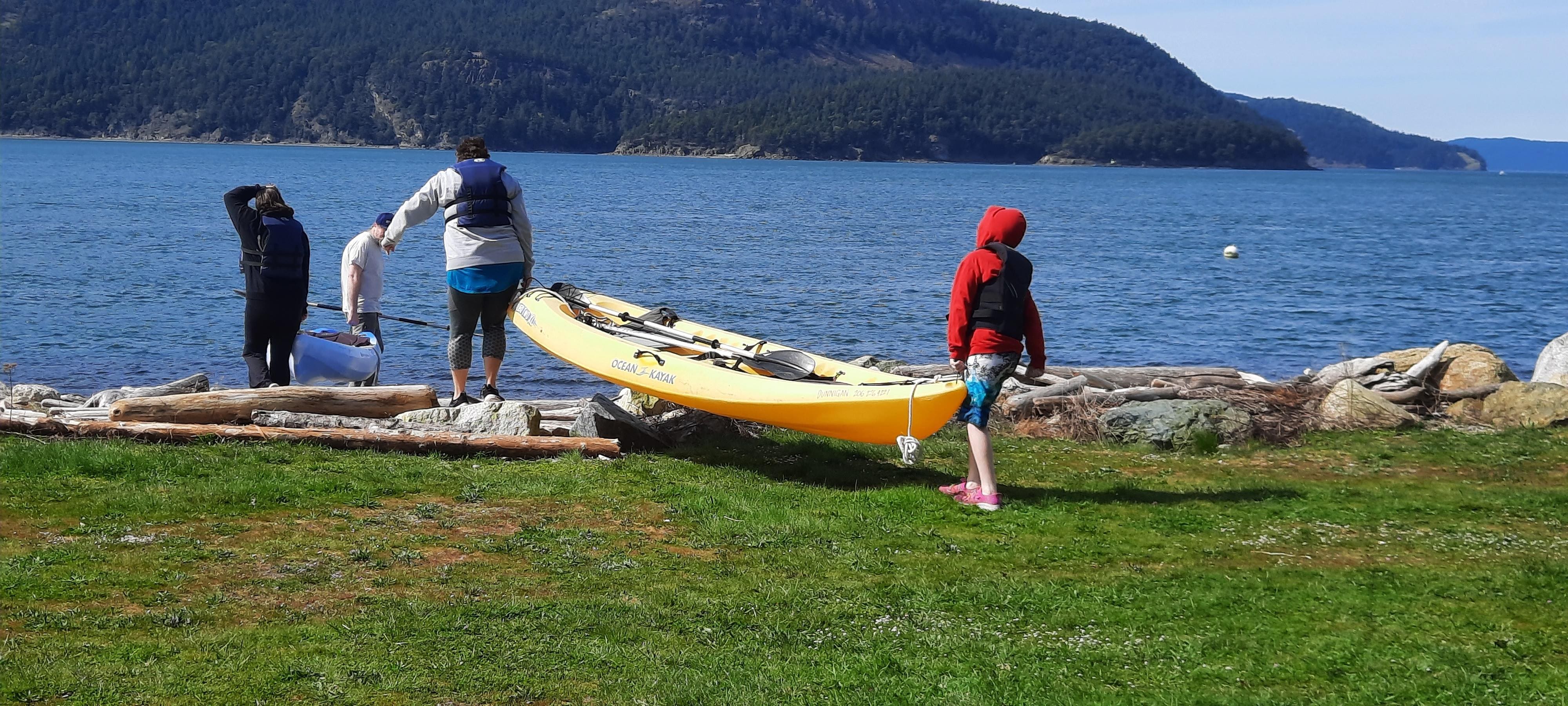 The kayakers in the family went out every day.