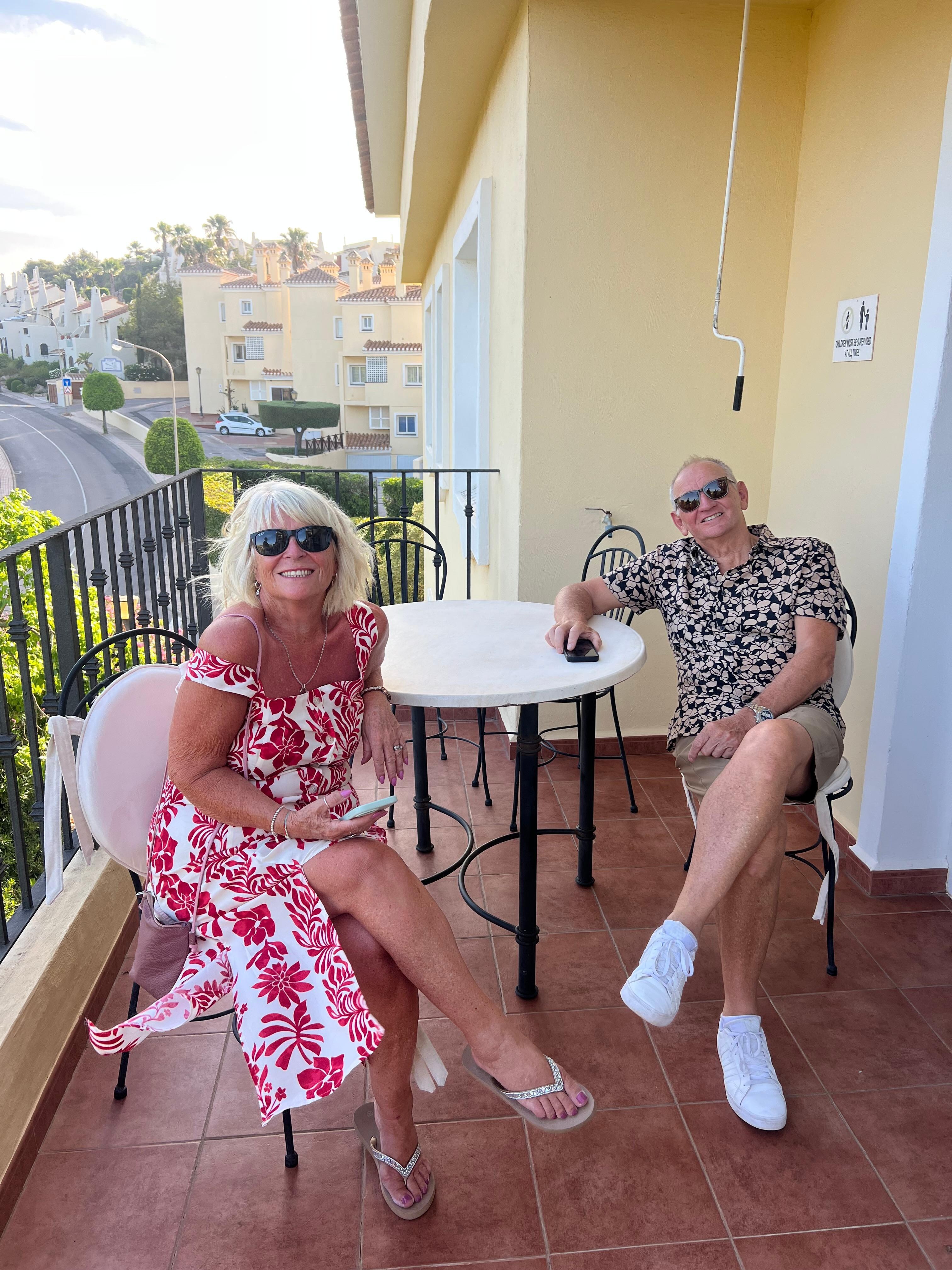 On our balcony 
