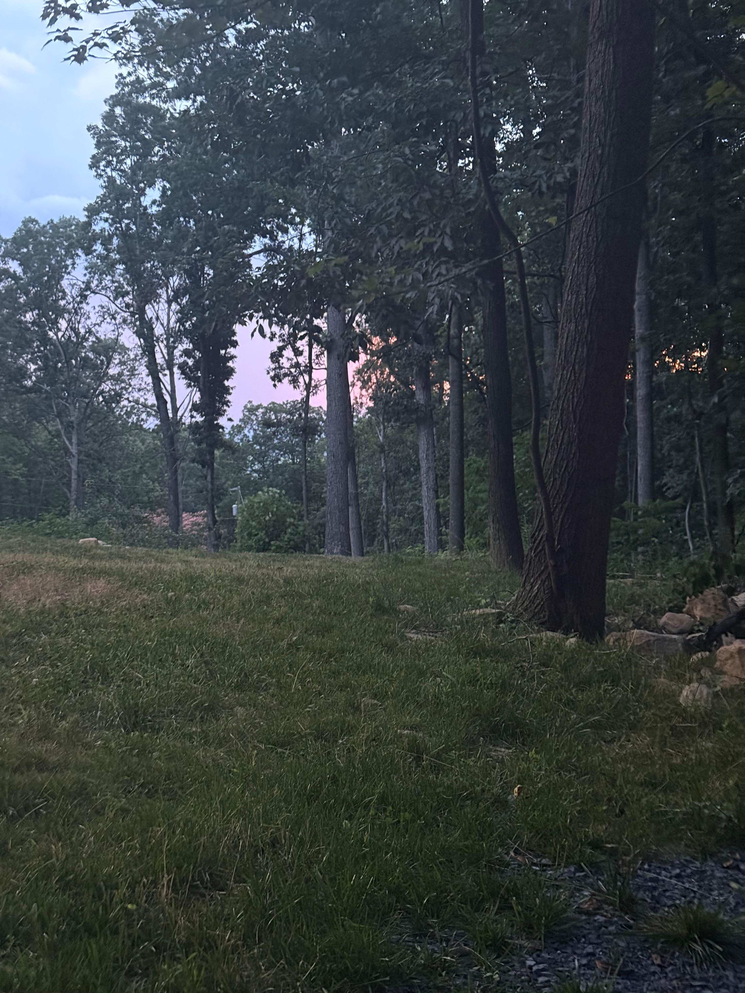 Beautiful sunset over the hills 