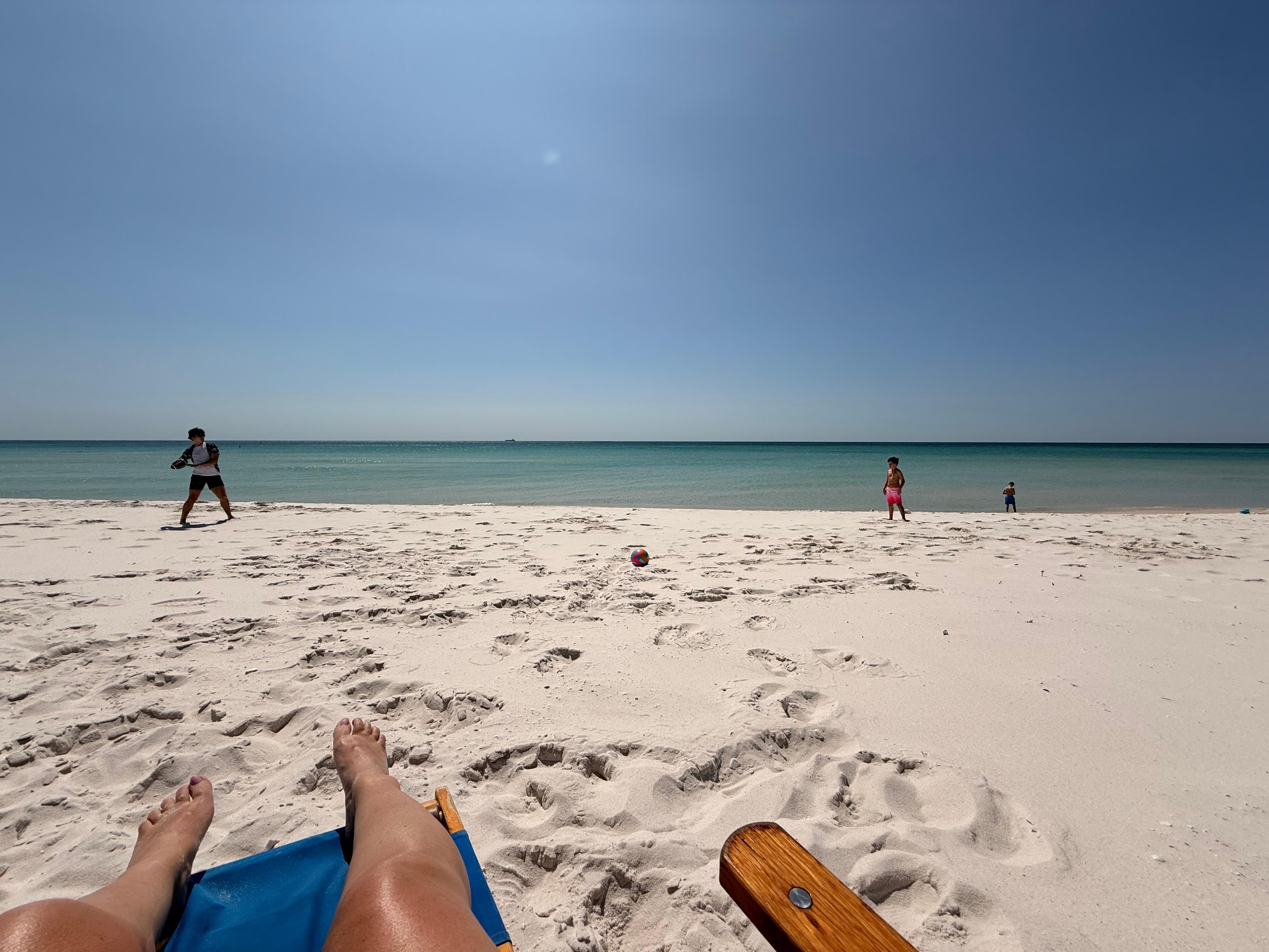 Private beach was not crowded, great place for families.