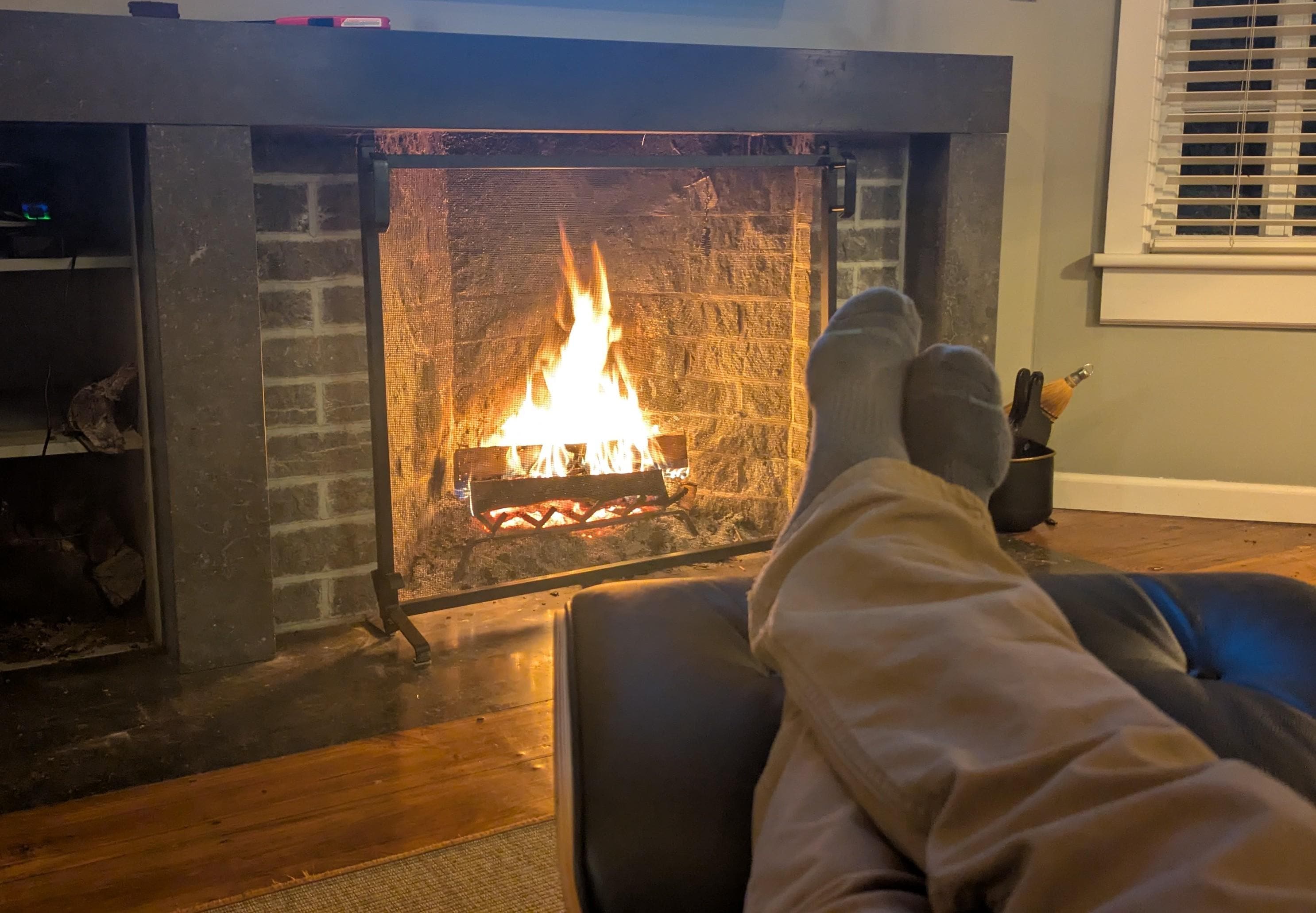Chilling on the Eames Lounge Chair and Ottoman