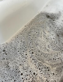Very dirty water from tub