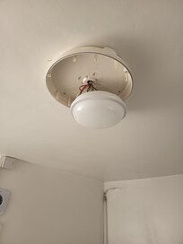 Light fitting in bathroom