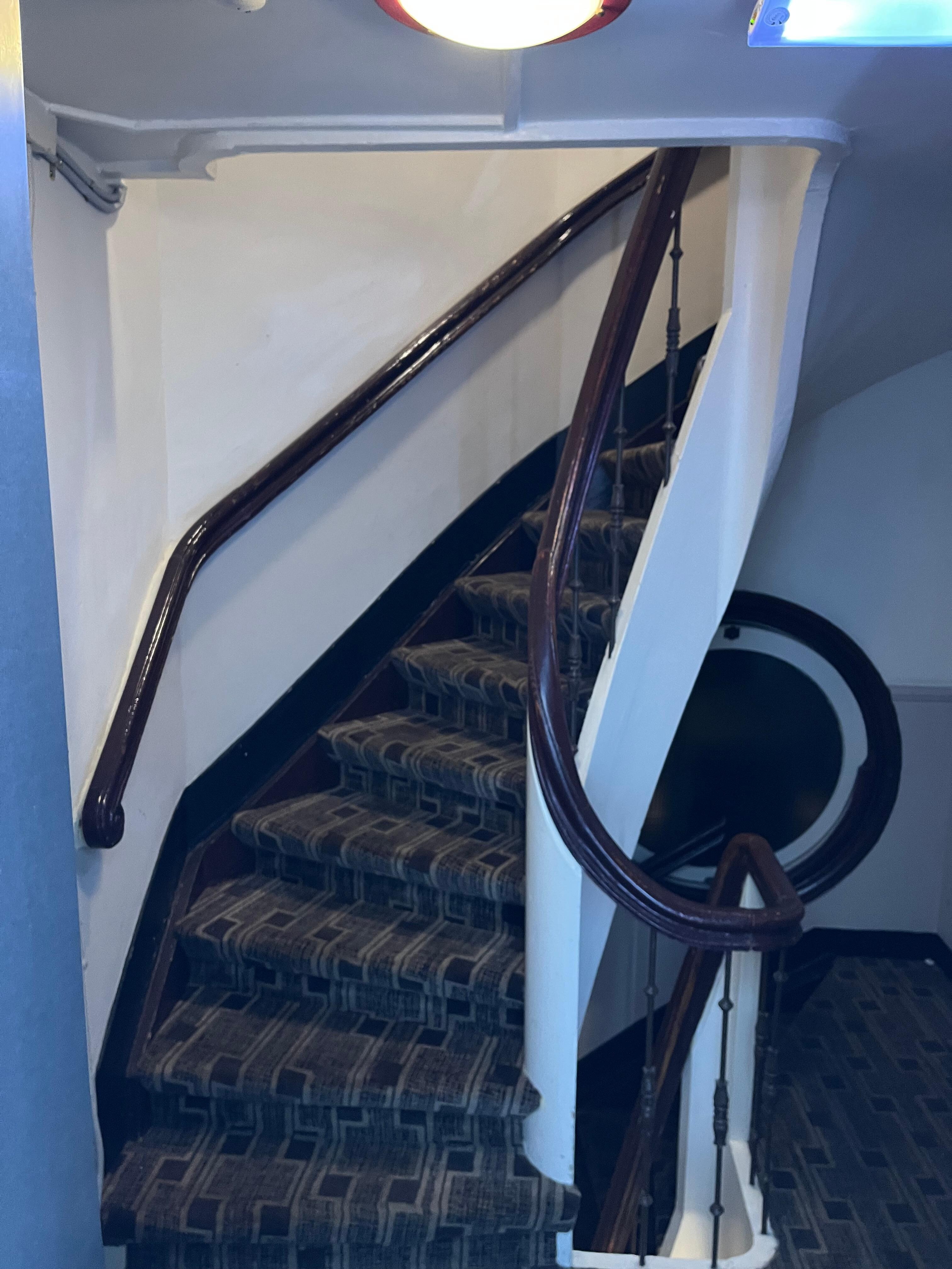 Steep stairways