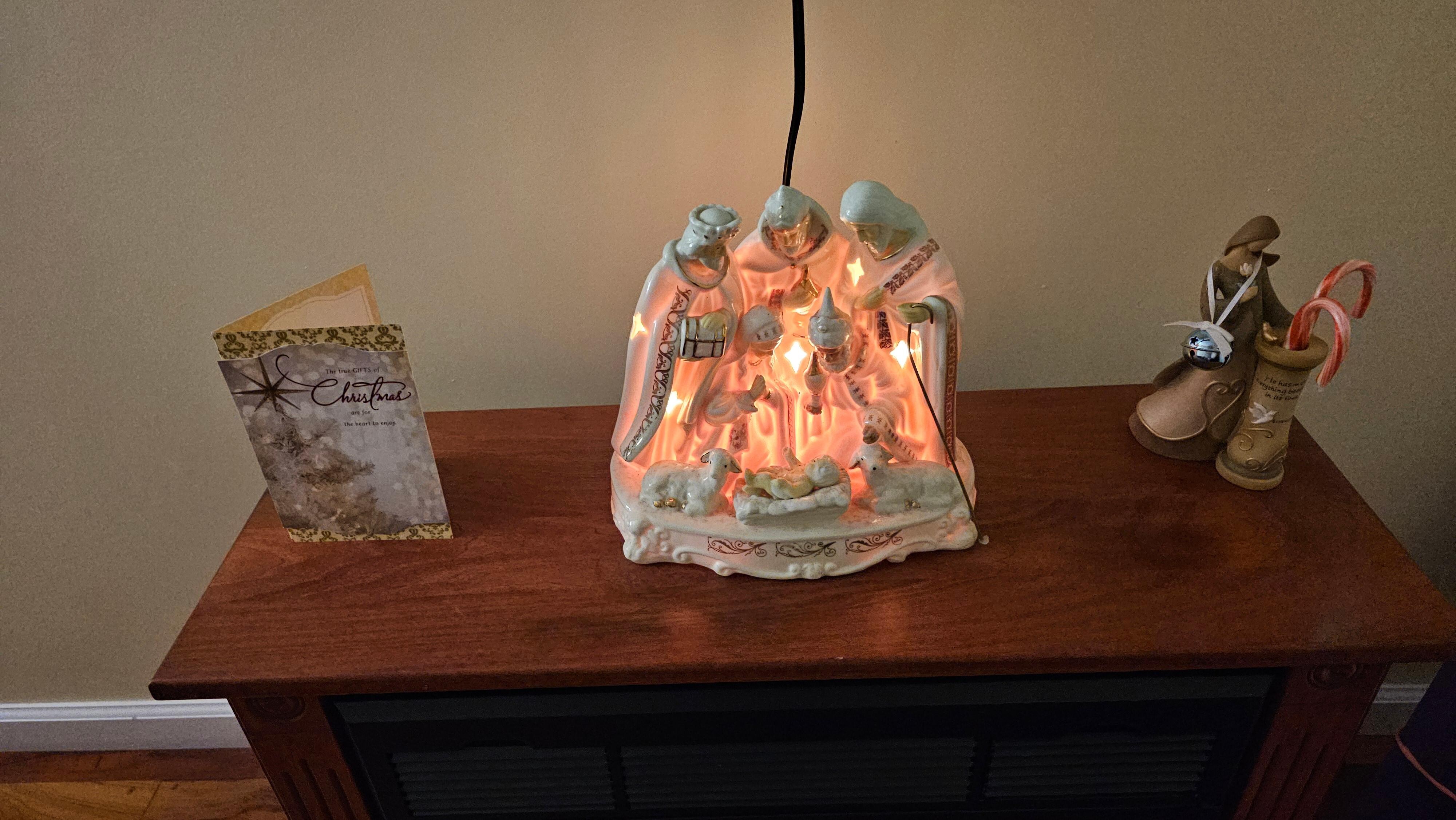 I was there over Christmss, so I was watching the cracking fireplace with Christmas music. I added my own decorations. It was beautiful.