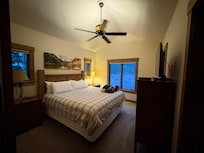 Master bedroom with walk-in closet and spacious bathroom with a beautiful view