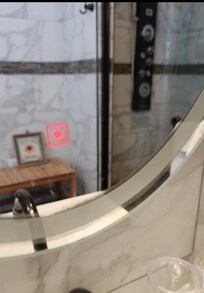 Toothpaste on mirror