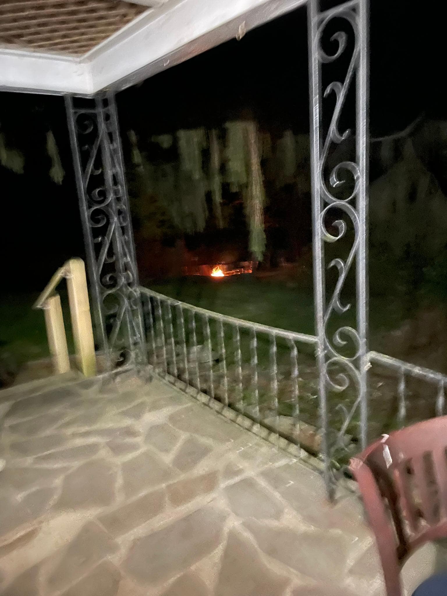 Campfire again, from porch, haha