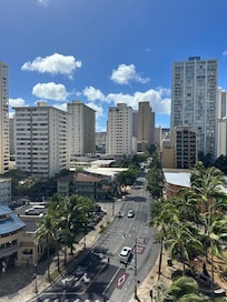 View from balcony looking towards the direction of the ocean
