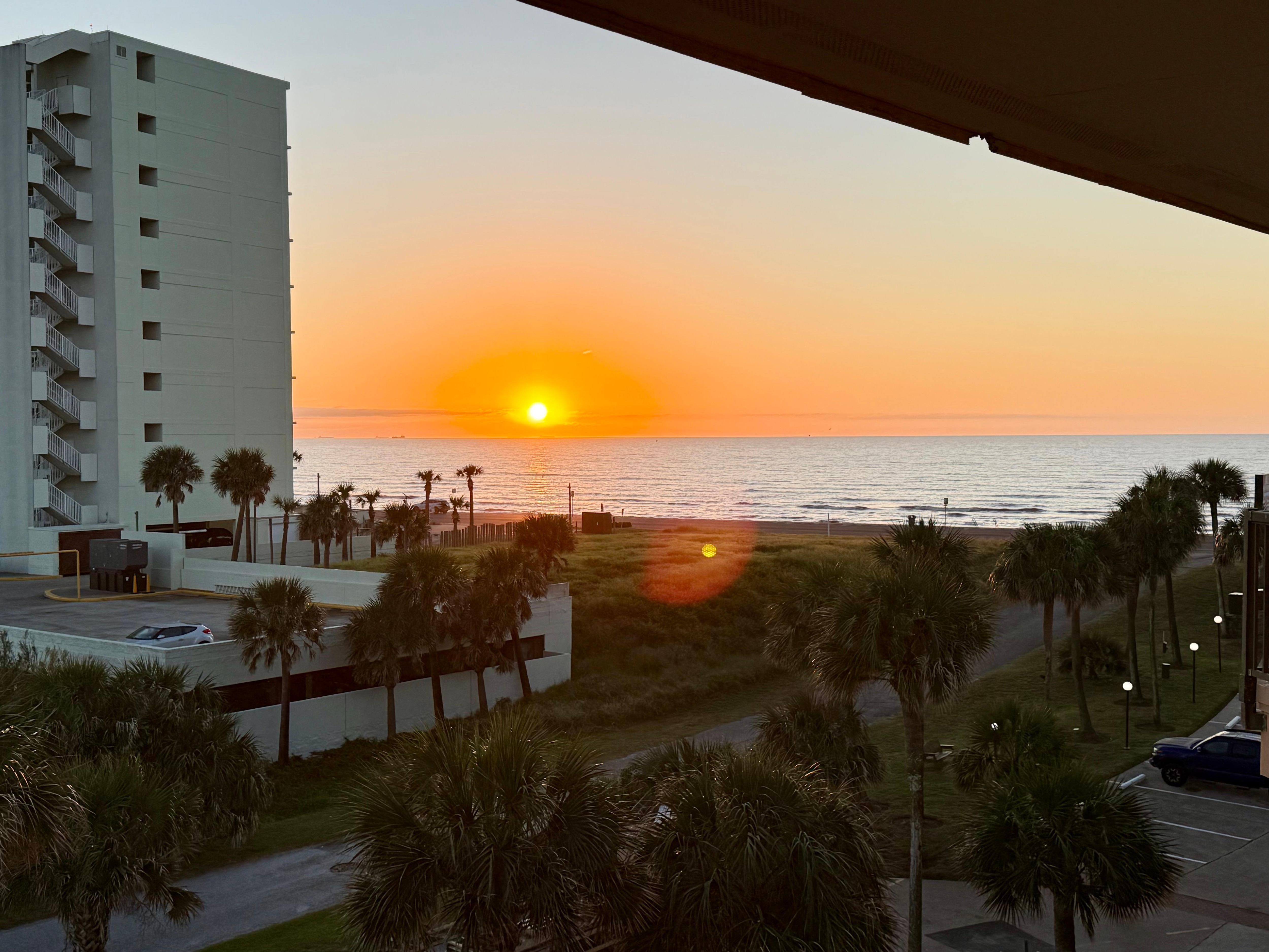 Sunrise from the balcony.