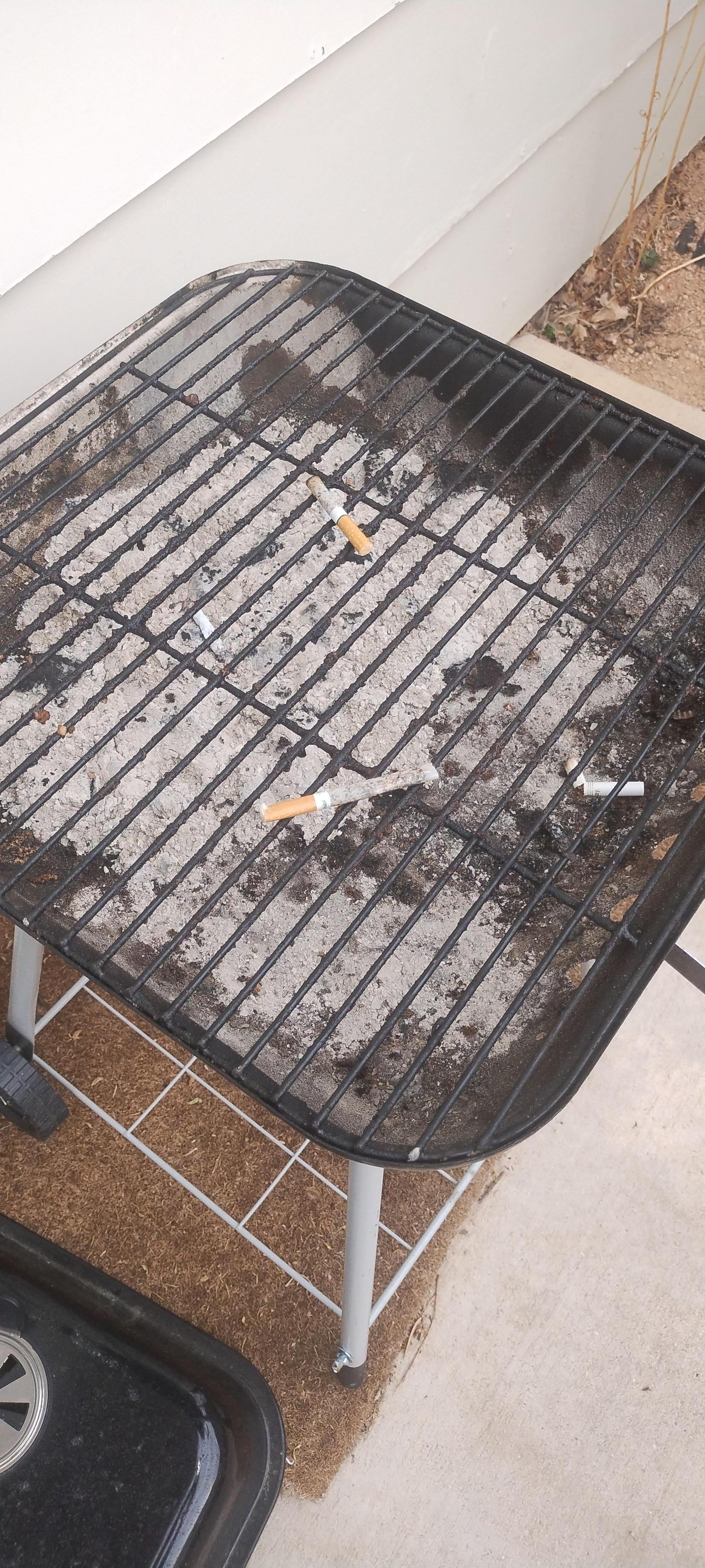 Cigarettes on the grill!
