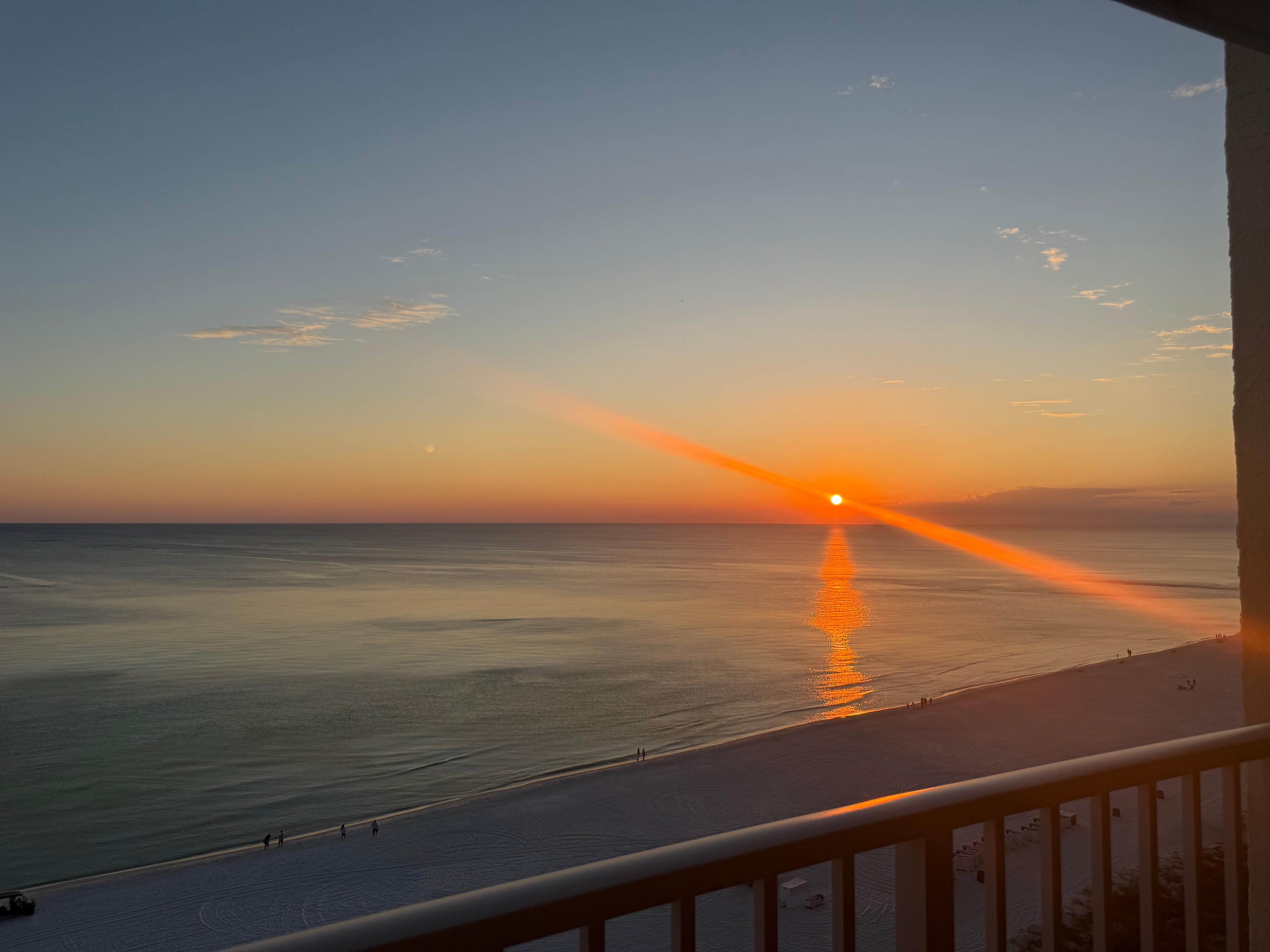 Sunset from balcony. 
