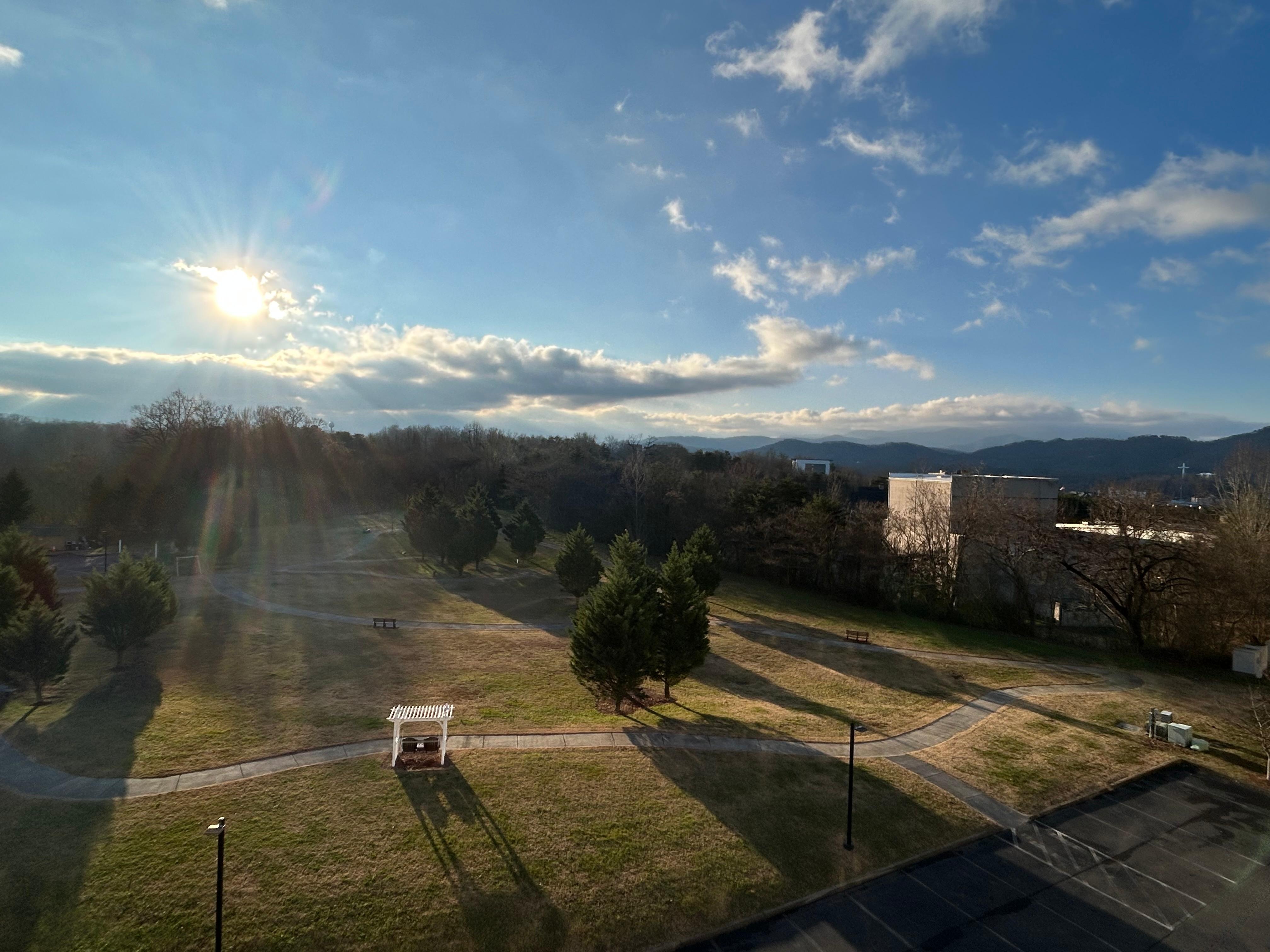 View outside the living room balcony