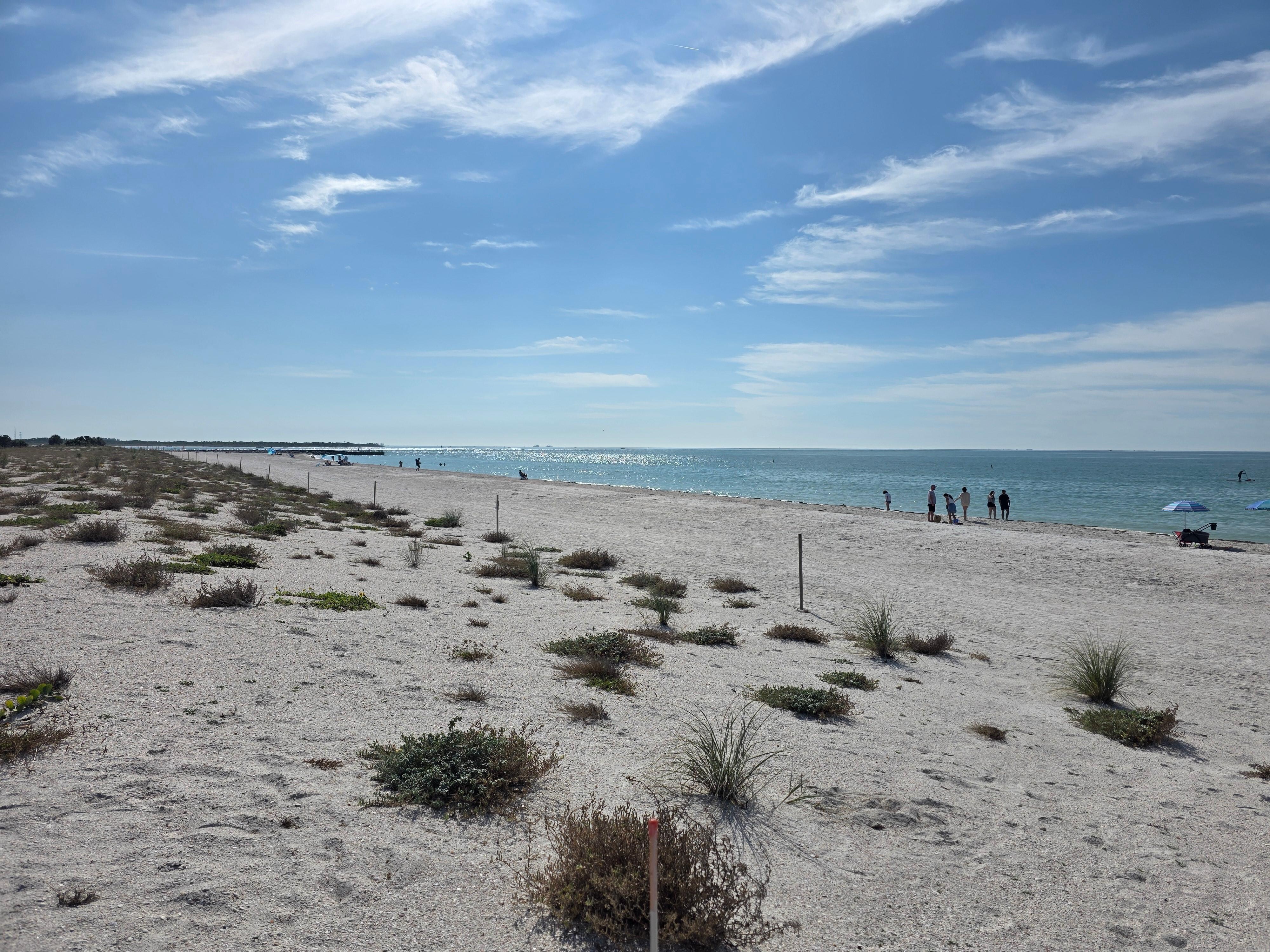 Closest beach access looking south
