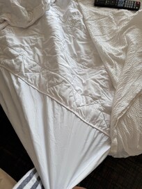 Mattress cover replaced a musty stinky comforter. This also had a smell