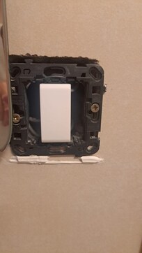 Light switch cover in bathroom missing