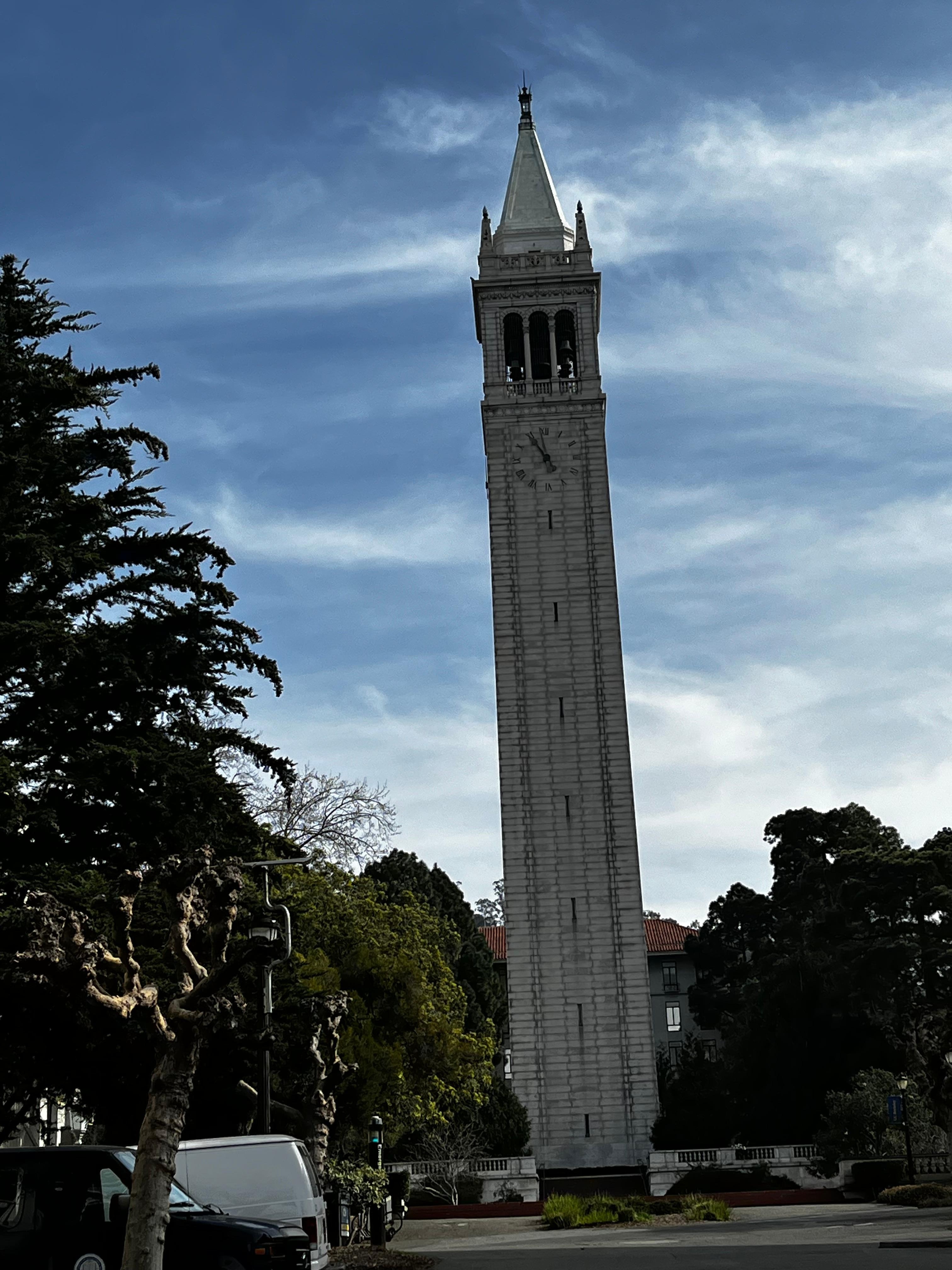 Campanile— check out John Galen Howard plaque— after the San Francisco Earthquake and fire Wheeler hosted thousands of fire refugees on the UCB campus helped by the Millers and Dean of Women Lucy Sprague, later Mitchel