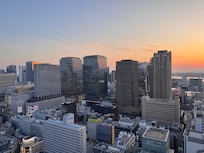 The view from our room on the 27th floor