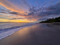 Sunset in front of the house