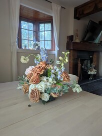 Flowers in the dining room.
