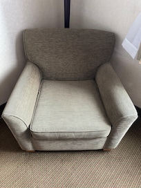 Grandmother’s chair. Note carpet