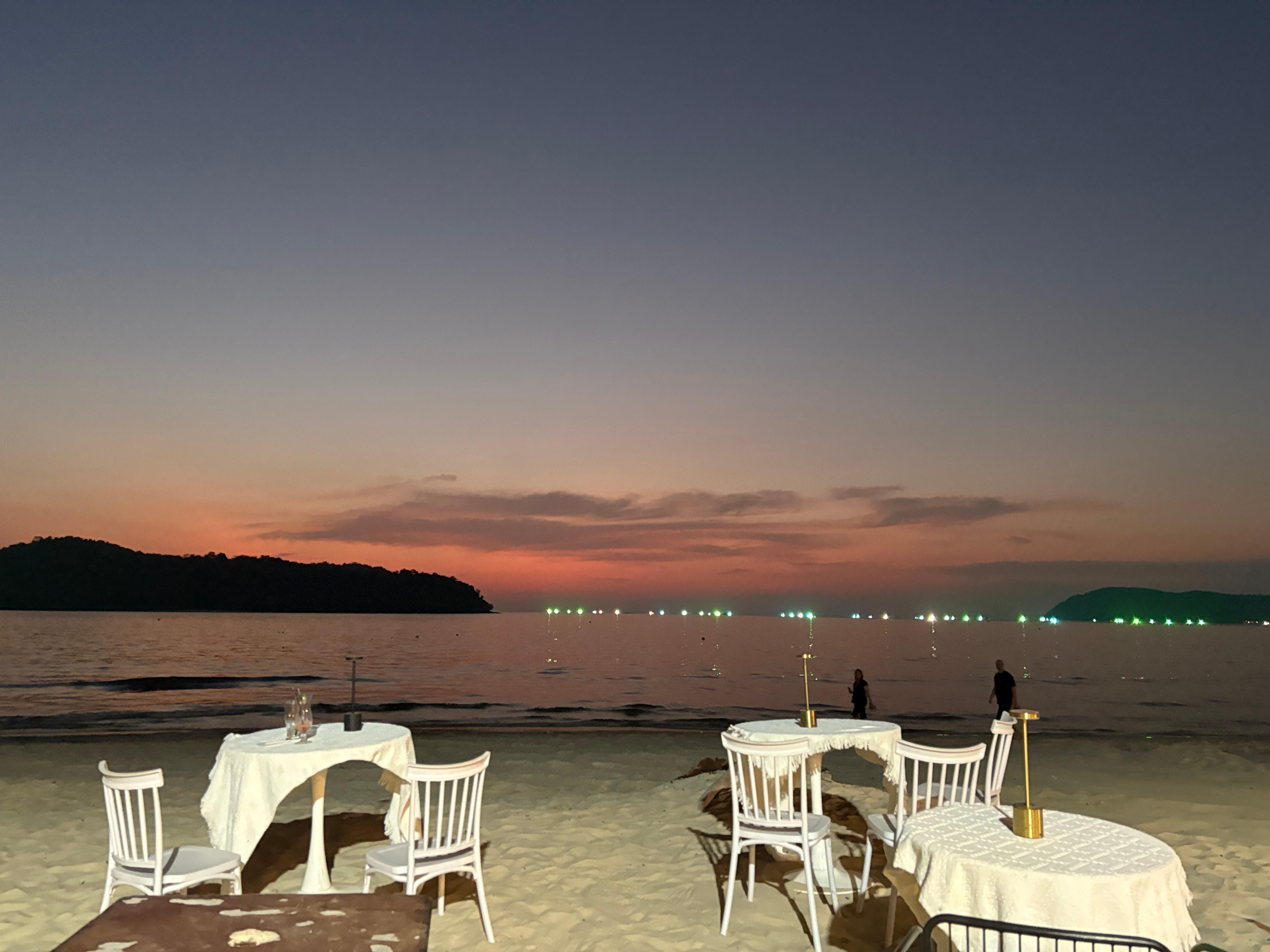 Aften udsigt fra receptionen