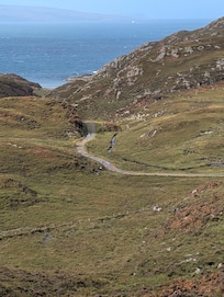 Hiking path to nearby sand beach