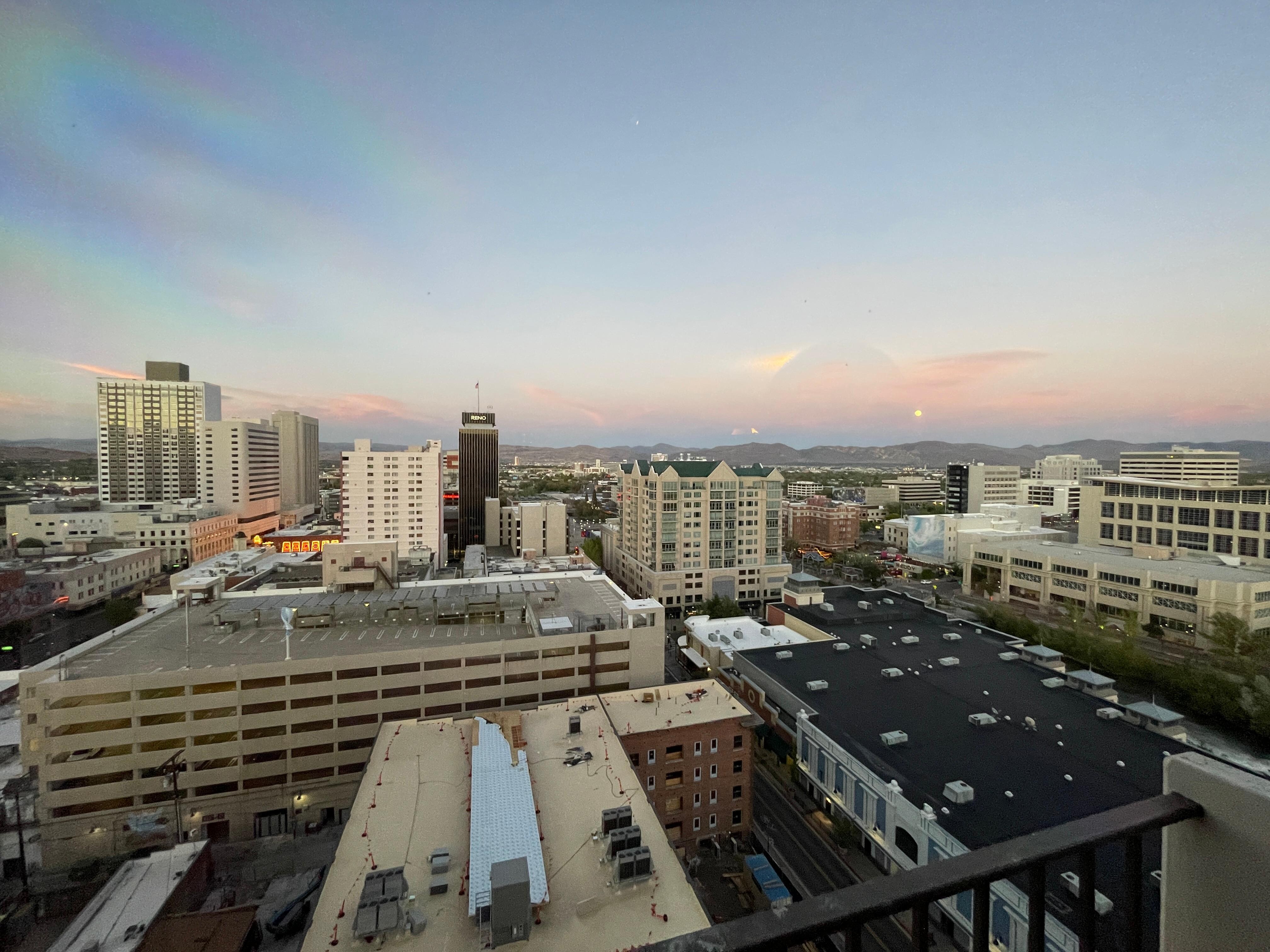 View from high floor room. 