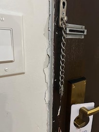 Door frame paint peeling