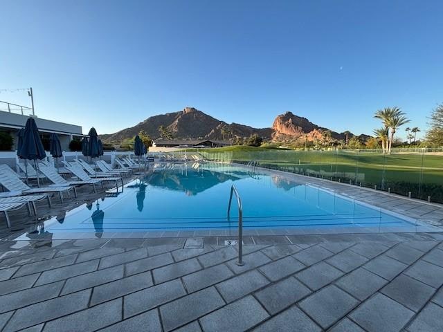 Camelback mountain from the Sunset Pool