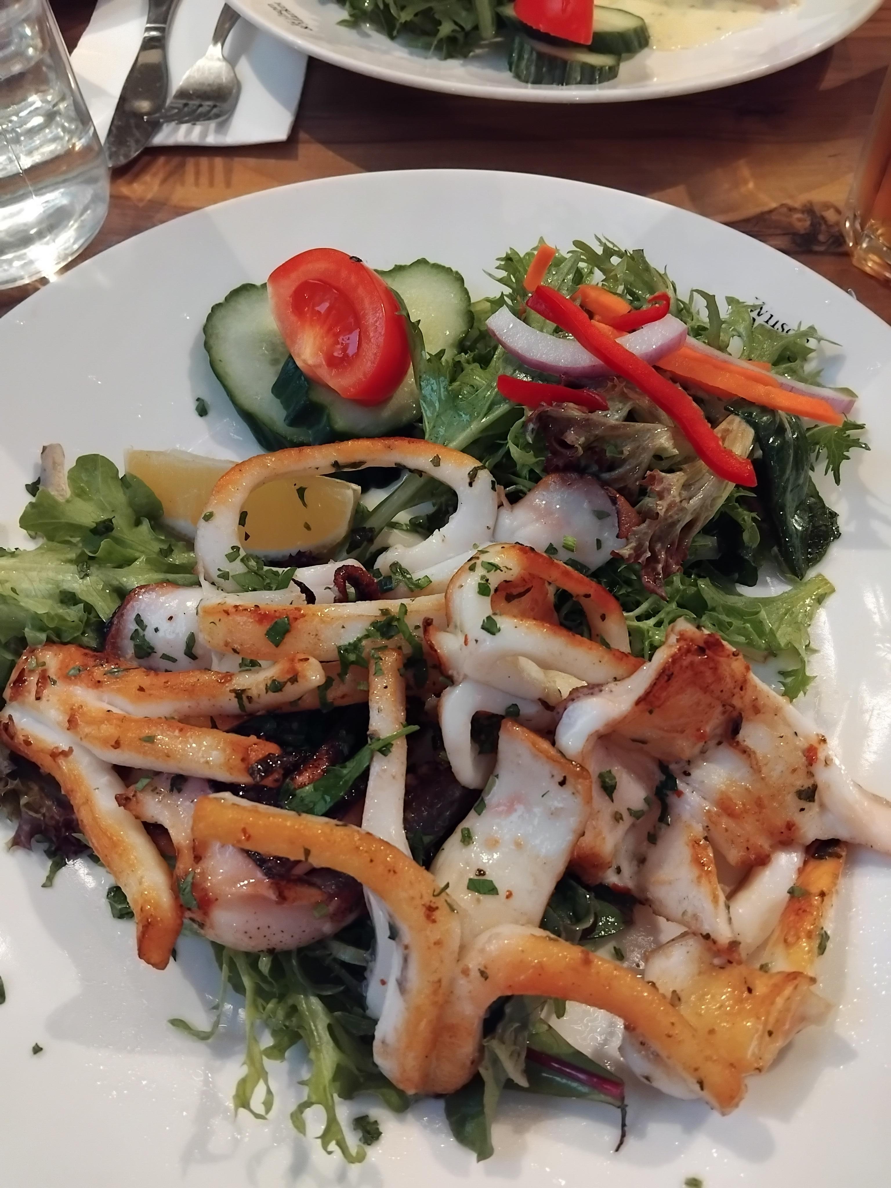 BBQ squid & salad from Lygon St