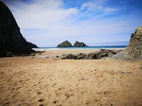 Holywell bay beach