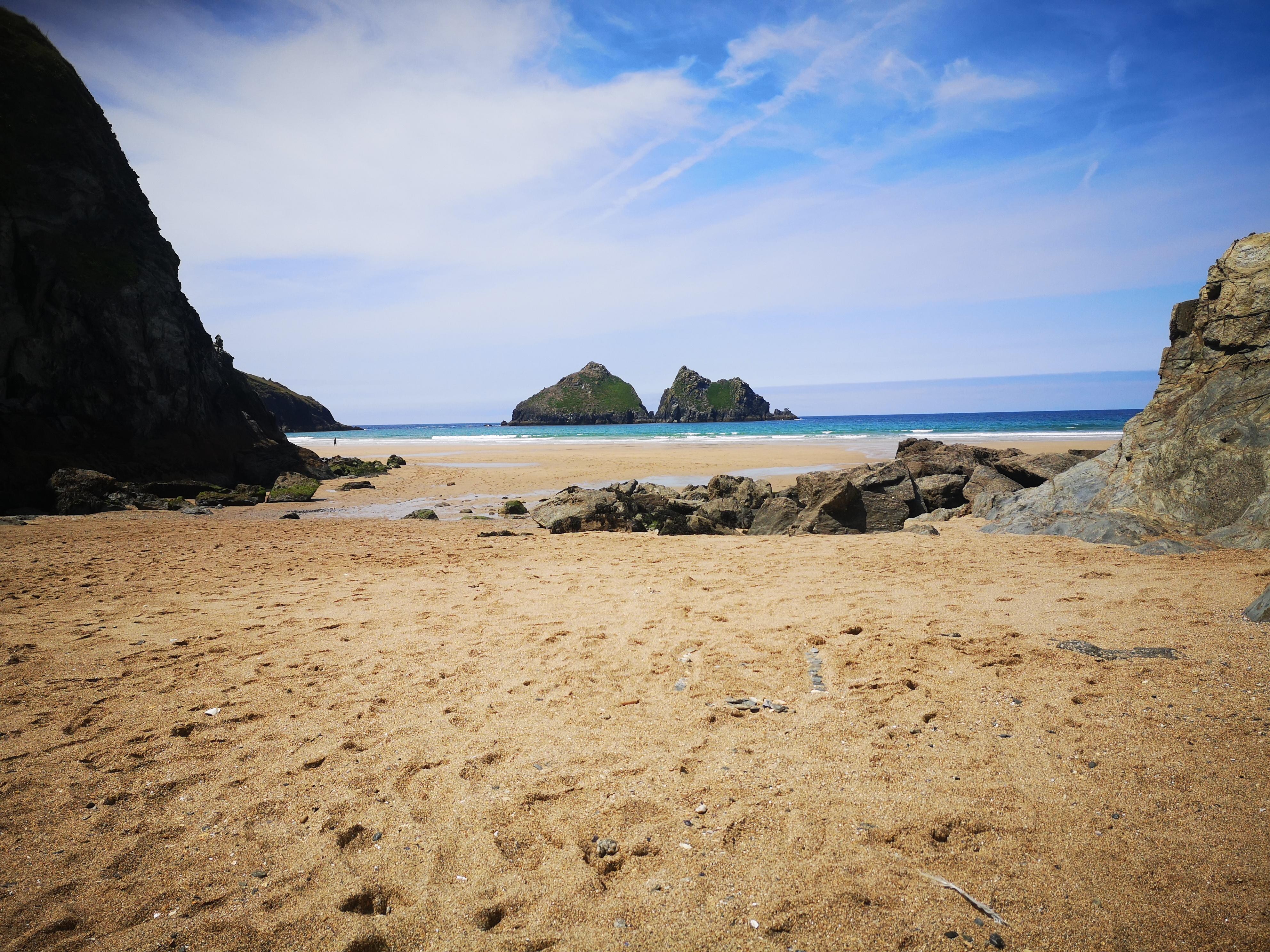 Holywell bay beach 